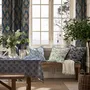 Coussins textile - Taie d'oreiller 100 % lin - Toile de Jouy, oiseaux en fleurs printaniè - NORRAVILLA