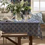 Nappes - Nappe 100 % lin - Imprimé floral bleu français - NORRAVILLA
