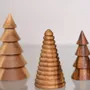 Autres décorations de Noël - Sapins de Noël en bois d'acacia avec anneaux - KINTA