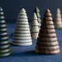 Autres décorations de Noël - Sapins de Noël en bois d'acacia avec anneaux - KINTA