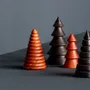 Autres décorations de Noël - Sapins de Noël en bois d'acacia avec anneaux - KINTA
