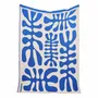 Throw blankets - Cotton Throw Blanket in Blue & White – KLEKKS NO. 37 - KLEKKS