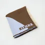 Throw blankets - Cotton Throw Blanket in Light Blue & Brown – KLEKKS NO. 38 - KLEKKS