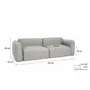 Sofas - 3-Seater Sofa Bed NORREBRO - Silver - CITY SOFA