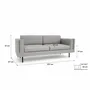 Sofas for hospitalities & contracts - 3-Seater Sofa CHELSEA - Silver - CITY SOFA