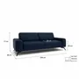 Sofas for hospitalities & contracts - 3-Seater Sofa SOHO - Deep Blue - CITY SOFA