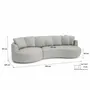 Sofas for hospitalities & contracts - 4-Seater Left Corner Sofa BELLEVILLE - Silver - CITY SOFA