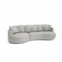 Sofas for hospitalities & contracts - 4-Seater Left Corner Sofa BELLEVILLE - Silver - CITY SOFA