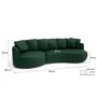 Sofas for hospitalities & contracts - 4-Seater Left Corner Sofa BELLEVILLE - Green - CITY SOFA