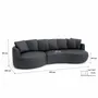 Sofas for hospitalities & contracts - 4-Seater Left Corner Sofa BELLEVILLE - Grey - CITY SOFA