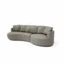 Canapés pour collectivités - Canapé d'angle à droite 4 places BELLEVILLE - Taupe - CITY SOFA