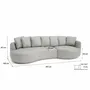 Sofas for hospitalities & contracts - 4-Seater Right Corner Sofa BELLEVILLE - Silver - CITY SOFA