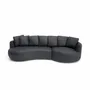 Canapés pour collectivités - Canapé d'angle à 4 places à droite BELLEVILLE - Gris - CITY SOFA