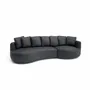 Canapés pour collectivités - Canapé d'angle à 4 places à droite BELLEVILLE - Gris - CITY SOFA