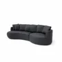 Canapés pour collectivités - Canapé d'angle à 4 places à droite BELLEVILLE - Gris - CITY SOFA