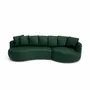 Sofas for hospitalities & contracts - 4-Seater Right Corner Sofa BELLEVILLE - Green - CITY SOFA