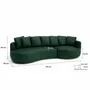 Sofas for hospitalities & contracts - 4-Seater Right Corner Sofa BELLEVILLE - Green - CITY SOFA