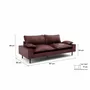 Sofas for hospitalities & contracts - 2-Seater Sofa AVENTINE - Burgundy - CITY SOFA