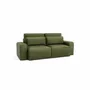 Canapés pour collectivités - Canapé-lit 3 places JORDAAN - Kaki - CITY SOFA