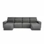 Canapés pour collectivités - Canapé-lit d'angle JORDAAN - en U - Gris - CITY SOFA