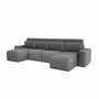 Canapés pour collectivités - Canapé-lit d'angle JORDAAN - en U - Gris - CITY SOFA