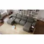 Canapés pour collectivités - Canapé-lit d'angle JORDAAN - en U - Gris - CITY SOFA