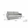 Canapés pour collectivités - Canapé 3 places BRERA - Gris - CITY SOFA