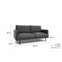 Sofas for hospitalities & contracts - 3-Seater Sofa BRERA - Dark Grey - CITY SOFA