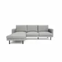 Sofas for hospitalities & contracts - 4-Seater Left Corner Sofa BRERA - Grey - CITY SOFA