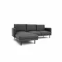 Canapés pour collectivités - Canapé d'angle gauche 4 places BRERA - Gris foncé - CITY SOFA
