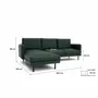 Canapés pour collectivités - Canapé d'angle gauche 4 places BRERA - Vert - CITY SOFA