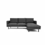 Sofas for hospitalities & contracts - 4-Seater Right Corner Sofa BRERA - Dark Grey - CITY SOFA