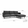 Sofas for hospitalities & contracts - 4-Seater Right Corner Sofa BRERA - Dark Grey - CITY SOFA