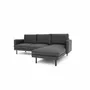 Sofas for hospitalities & contracts - 4-Seater Right Corner Sofa BRERA - Dark Grey - CITY SOFA
