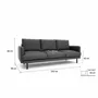 Sofas for hospitalities & contracts - 4-Seater Sofa BRERA - Dark Grey - CITY SOFA