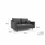 Sofas for hospitalities & contracts - 2-Seater Sofa ALFAMA - Dark Grey - CITY SOFA