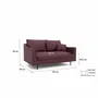 Sofas for hospitalities & contracts - 2-Seater Sofa ALFAMA - Burgundy - CITY SOFA