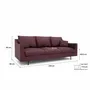 Sofas for hospitalities & contracts - 3-Seater Sofa ALFAMA - Burgundy - CITY SOFA