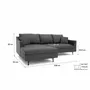 Sofas for hospitalities & contracts - 4-Seater Left Corner Sofa ALFAMA - Dark Grey - CITY SOFA