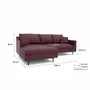 Sofas for hospitalities & contracts - 4-Seater Left Corner Sofa ALFAMA - Burgundy - CITY SOFA