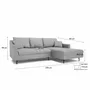 Sofas for hospitalities & contracts - 4-Seater Right Corner Sofa ALFAMA - Grey - CITY SOFA