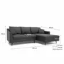 Sofas for hospitalities & contracts - 4-Seater Right Corner Sofa ALFAMA - Dark Grey - CITY SOFA