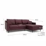 Sofas for hospitalities & contracts - 4-Seater Right Corner Sofa ALFAMA - Burgundy - CITY SOFA