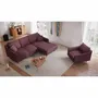 Sofas for hospitalities & contracts - 4-Seater Right Corner Sofa ALFAMA - Burgundy - CITY SOFA