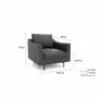 Fauteuils pour collectivités - Fauteuil ALFAMA - Gris foncé - CITY SOFA