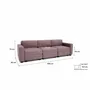 Sofas for hospitalities & contracts - 3-Seater Modular Sofa GRACIA - Dusty Pink - CITY SOFA