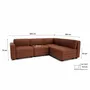 Sofas for hospitalities & contracts - 4-Seater Corner Modular Sofa GRACIA - Terracotta - CITY SOFA