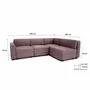 Sofas for hospitalities & contracts - 4-Seater Corner Modular Sofa GRACIA - Dusty Pink - CITY SOFA