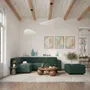 Sofas for hospitalities & contracts - 4-Seater Corner Modular Sofa GRACIA - Green - CITY SOFA