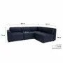 Canapés pour collectivités - Canapé d'angle modulable 4 places GRACIA - Bleu foncé - CITY SOFA